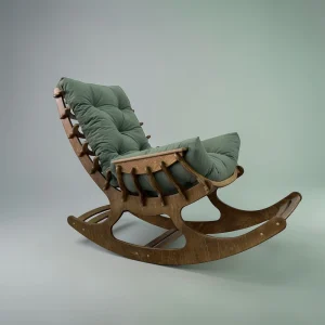 Купить кресло качалку: Fiamma дуб / Moss