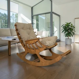 Кресло-качалка Fiamma тик Latte Stelvio