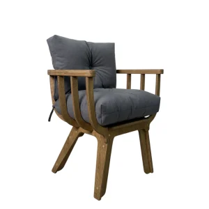 Кресло Fresco дуб Stone STELVIO - фото кресла из дуба с подушкой