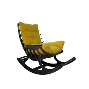 Кресло-качалка Fiamma черный Mimosa STELVIO для дома и террасы