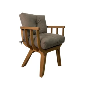 Кресло Fresco тик Cocoa STELVIO - фото кресла с подушкой