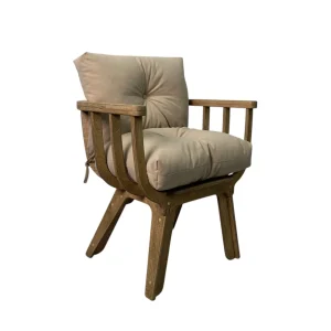 Кресло Fresco дуб Latte STELVIO - фото кресла из дуба с подушкой
