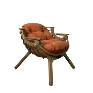 Кресло Bella дуб Carrot с подушкой STELVIO